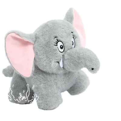 Wholesale  Soft Cute Elephant Stuffed Animal Dog Toy Gray Elephant Plush Removable Tail Nose Creative Birthday Unisex Parties