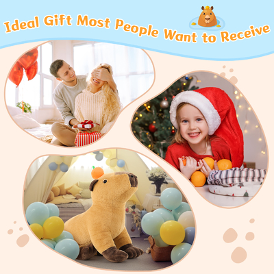 24  Life-Like Large Capybara Plush Toy Realistic Giant Stuffed Animal Soft Body Hugging Pillow Best Gift Boys Girls Birthday
