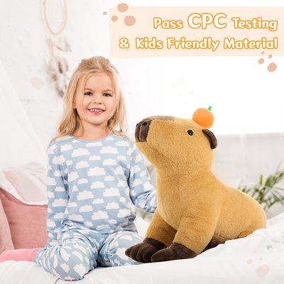 24  Life-Like Large Capybara Plush Toy Realistic Giant Stuffed Animal Soft Body Hugging Pillow Best Gift Boys Girls Birthday