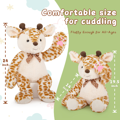 Big Giraffe Stuffed Animal  GirlsBig Giraffe Plush Toy Kids Stuffed Giraffe Hugging Soft Plush Pillow