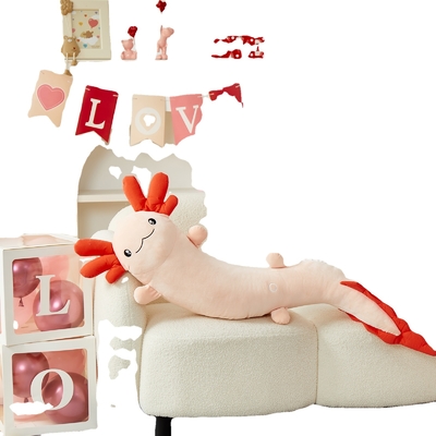 Giant Pink Axolotl Plush Stuffed Animal Huge Body Pillow Toy for Kids Adults Christmas Birthday Valentine's Day Present