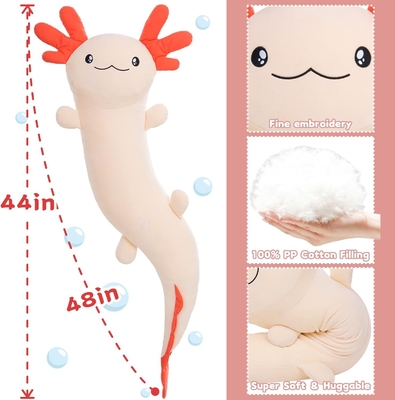 Giant Pink Axolotl Plush Stuffed Animal Huge Body Pillow Toy for Kids Adults Christmas Birthday Valentine's Day Present
