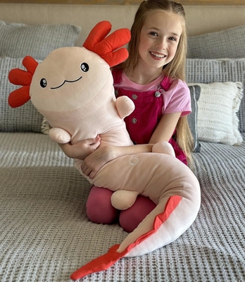 Giant Pink Axolotl Plush Stuffed Animal Huge Body Pillow Toy for Kids Adults Christmas Birthday Valentine's Day Present