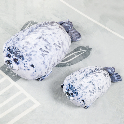 Unisex Chubby Blob Seal Pillow Soft Polyester Fat Hugging Stuffed Plush Animal Toy Cute Ocean Pillow Gift Two Sizes PP OEM