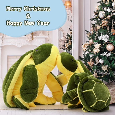 MorisMos 18-Inch Giant Green Sea Turtle Pillow Soft Cotton Large Plush Toy for Boys for Party Valentine's or Birthday Gift