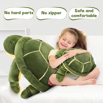 Fashion Custom Design MORISMOS 18-Inch Giant Green Sea Turtle Pillow Soft Cotton Large Plush Toy for Boys PP Filled Party