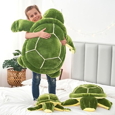 Fashion Custom Design MORISMOS 18-Inch Giant Green Sea Turtle Pillow Soft Cotton Large Plush Toy for Boys PP Filled Party