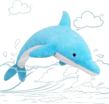 MorisMos Giant Soft Blue Dolphin Stuffed Animal Plush Marine Ocean Toy Party Favourite Kids