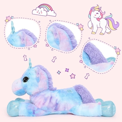 Top Quality Fashion Simple Style MORISMOS 43-Inch Purple Unicorn Stuffed Animal Soft Giant Bear PP Filling Great Birthday