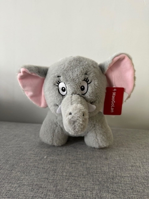 Cute Elephant Stuffed Animal Dog Toy 10-Inch Gray Elephant Plush Removable Tail Nose Creative Birthday Unisex Parties