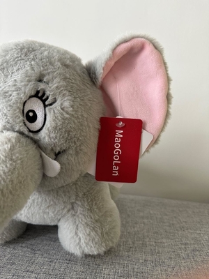Cute Elephant Stuffed Animal Dog Toy 10-Inch Gray Elephant Plush Removable Tail Nose Creative Birthday Unisex Parties