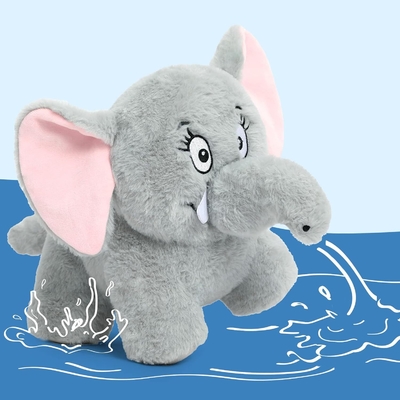 Cute Elephant Stuffed Animal Dog Toy 10-Inch Gray Elephant Plush Removable Tail Nose Creative Birthday Unisex Parties