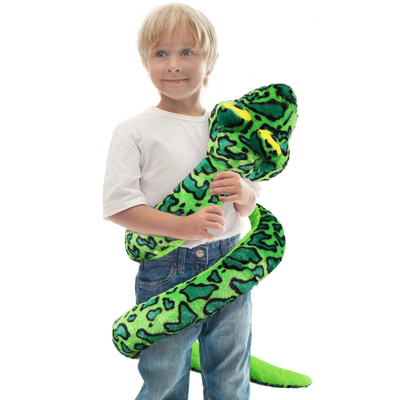 MorisMos Giant Snake Stuffed Animal Stuffed Green Snake Plush Toy Kids Teens Snake Pillow Adults - Birthday Gifts