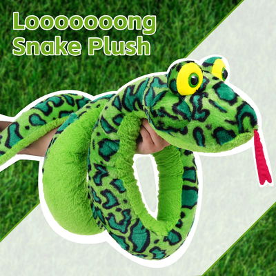 MorisMos Giant Snake Stuffed Animal Stuffed Green Snake Plush Toy Kids Teens Snake Pillow Adults - Birthday Gifts