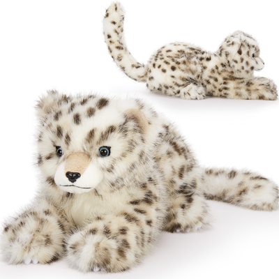 Soft Plush Snow Leopard Stuffed Animal Customizable Children's Party Accessory Cotton Material Fun Lion Star Monkey Bag