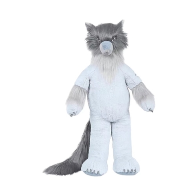 Halloween Gift MorisMos Gray Humanoid Wolf Plush Toy Mythical Creature Collector's Edition Premium Cuddle Companion
