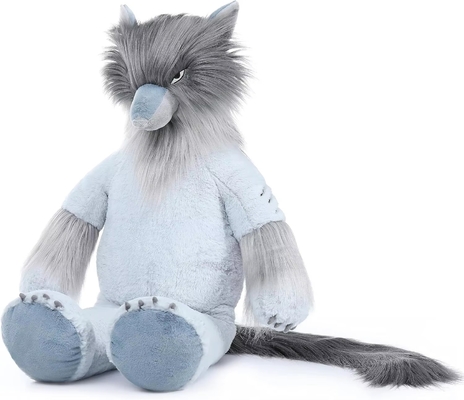Halloween Gift MorisMos Gray Humanoid Wolf Plush Toy Mythical Creature Collector's Edition Premium Cuddle Companion