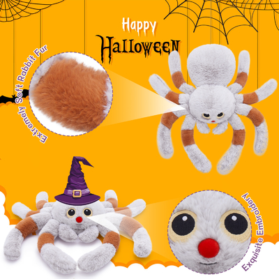 2024 Halloween 20 Giant Spider Plush Toy Cute Tarantula Stuffed Animal Cushion Pillow Kids' Prank Props Party Decorations