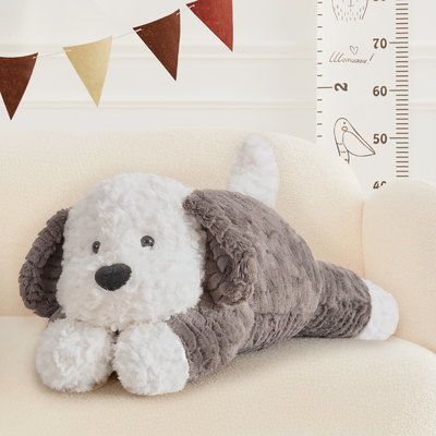 4Lbs Large Heated Unscented Microwavable Dog Throw Pillow 24inch Weighted Stuffed Dog Toy Factory OEM Custom Supplier