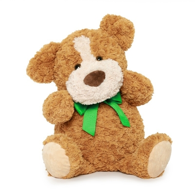 Large Size 24in Brown Stuffed Puppy Dog Plush Toy for Kids Soft  Oem Customizable PP Filled Perfect Gift for Children