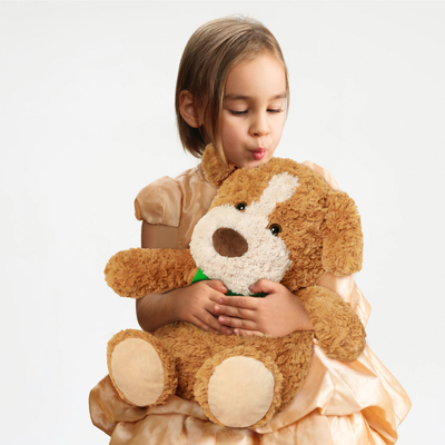 Large Size 24in Brown Stuffed Puppy Dog Plush Toy for Kids Soft  Oem Customizable PP Filled Perfect Gift for Children