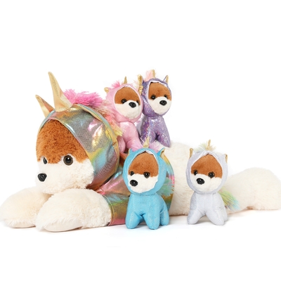 MorisMos 26-Inch Unisex Cotton Giant Unicorn Plush Stuffed Animal Multicolor Cute Zippered Pouch Perfect Bear Gifts Birthday
