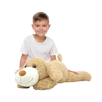 MorisMos 32\" Cute Giant Puppy Dog Body Pillow Plush Toy Soft Cotton Body Pillow Stuffed Animal Perfect Gift Kids Bear Parties