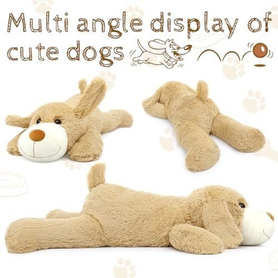 MorisMos 32\" Cute Giant Puppy Dog Body Pillow Plush Toy Soft Cotton Body Pillow Stuffed Animal Perfect Gift Kids Bear Parties