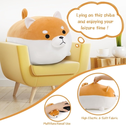 MorisMos 18" Unisex Shiba Inu Corgi Plush Dog Toy Cute Kids Stuffed Animal Pillow ChristmasBirthday Shiba Inu Akita Girl Boy