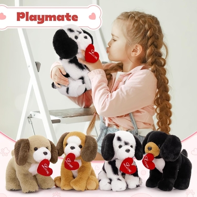 Dog Stuffed Animals Otter Plush Toys Soft Puppy Plush Bulk Toy Kids Valentine's Day Birthday 8 Inch
