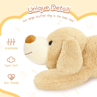 MorisMos 32" Giant Puppy Dog Stuffed Animal Cute Large Plush Toy and Body Pillow for Kids Bear Type