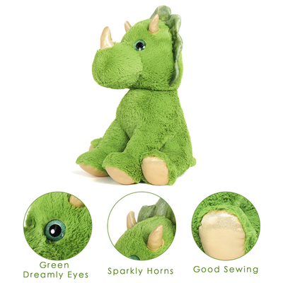 Factory Wholesale Price MORISMOS 24.4 Inch Large Green Triceratops Dinosaur Stuffed Animal Toy Cute Style Gift for Boys Girls