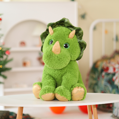 Factory Wholesale Price MORISMOS 24.4 Inch Large Green Triceratops Dinosaur Stuffed Animal Toy Cute Style Gift for Boys Girls