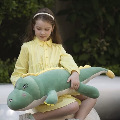 MorisMos 39.4inch Pink Giant Dinosaur Plush Pillow Unisex Stuffed Animal Hugging Toy Perfect Wholesale Gift Kids Girlfriends