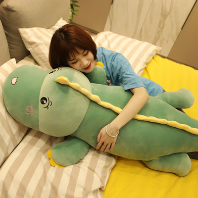 MorisMos 39.4inch Pink Giant Dinosaur Plush Pillow Unisex Stuffed Animal Hugging Toy Perfect Wholesale Gift Kids Girlfriends