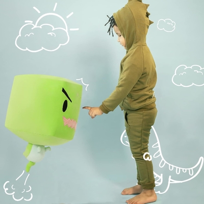 MorisMos Original 15 Inch Big-Headed Dinosaur Stuffed Animal Toy Soft Cube Dino Squishy Pillow for Boys and Girls for Birthday