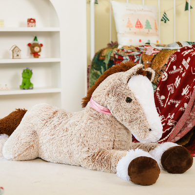 Wholesale Popular MORISMOS 120cm Giant Horse Teddy Kawaii Large Horses Soft Cuddly Toy XXL Furry Stuffed Animal Boys Girls