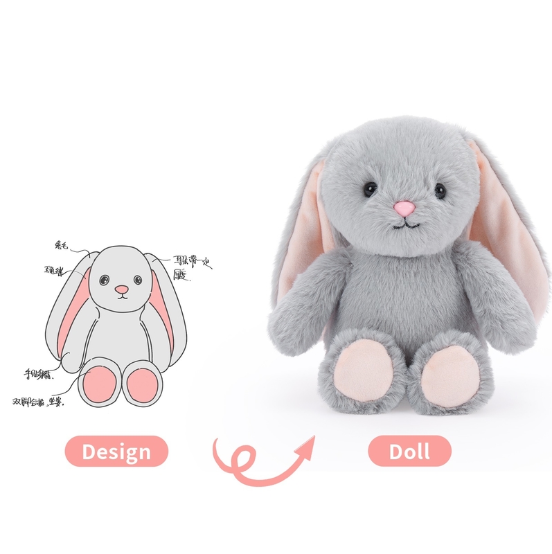 OEM/ODM Wholesale Custom Cute Stuffed Animal Bunny Long Eared Stuffed Animal Bunny Easter Bunny Unisex PP Cotton