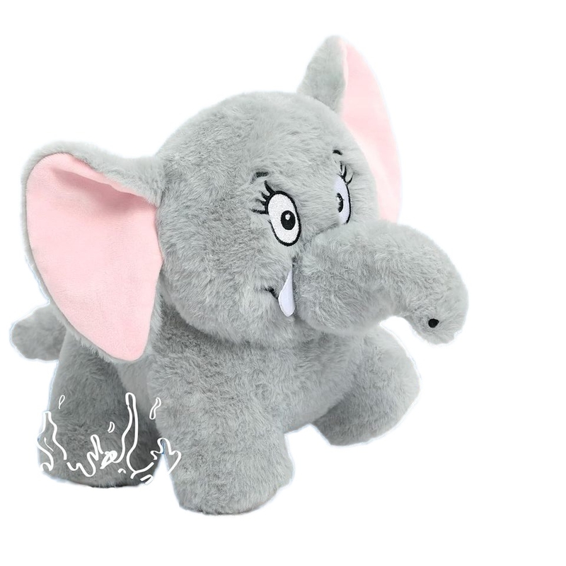 Wholesale  Soft Cute Elephant Stuffed Animal Dog Toy Gray Elephant Plush Removable Tail Nose Creative Birthday Unisex Parties