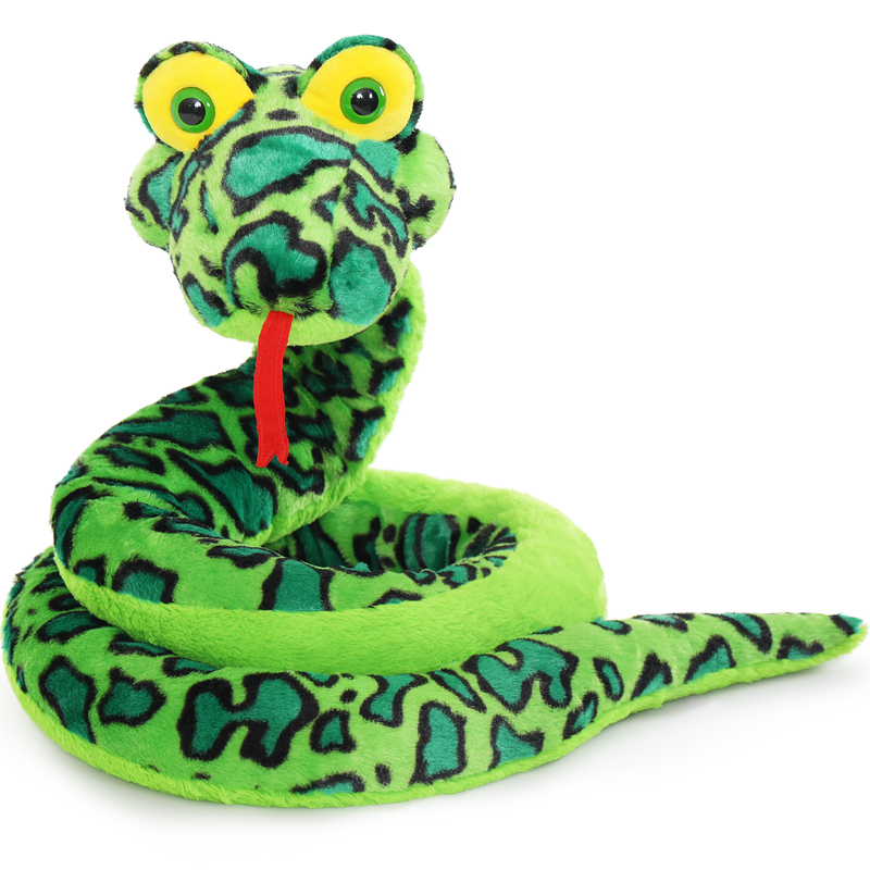 Wholesale MorisMos Giant Snake Stuffed Animal Stuffed Green Snake Plush Toy Kids Teens Snake Pillow Adults - Birthday Gifts