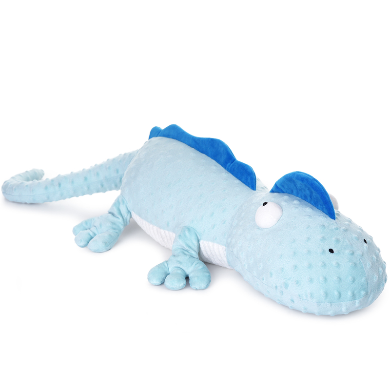 24 Lbs Weighted Blue Minky Pillow Kids Adults Lizard Body Pillow Big Geckos Plush Stuffed Animal Anxiety Toys Boys Girls