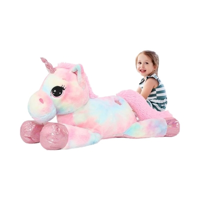 MorisMos 43 Inch Giant Bear Toy Unisex Lovely Pink Rainbow Unicorn Stuffed Animal Plush PP Birthday Decorations Gifts Girls